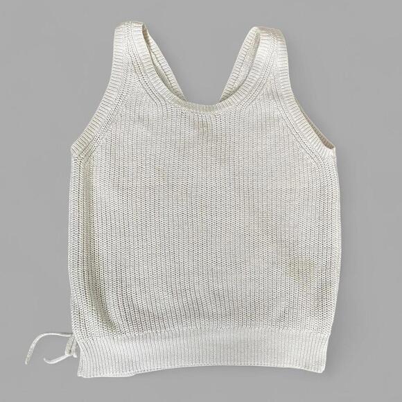 White Babaton Knit Wrap Top with Tie Detail! 🤍 - Picture 5 of 8